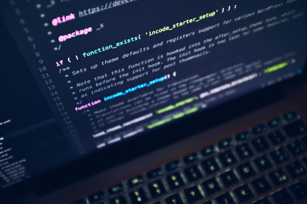 PHP code on the screen